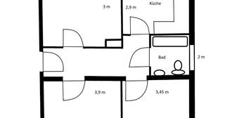 Frisch renovierte 3-Zimmer Wohnung mit Balkon (67m²)