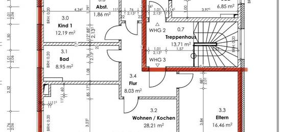 Erstbezug Wohnung mit drei Zimmern und EBK in Celle