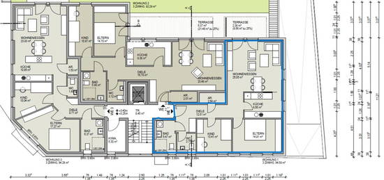 Barrierefreie 3 Zimmer WG mit Terasse und GrünDach mitten in Rees