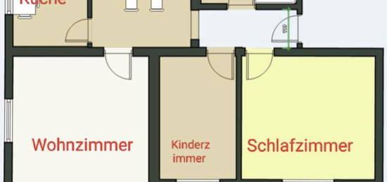 Sehr schöne helle 3, 5 Zimmer Wohnung