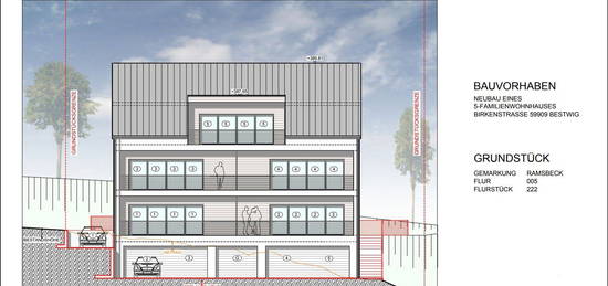 Baugrundstück und Planung für 5WE mit Baugenehmigung