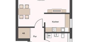 Frisch renovierte 2-Zimmer-Whg - ruhig und zentral