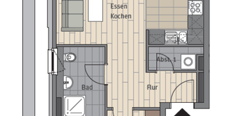 Penthouse 2-Zimmer-Wohnung mit gehobener Innenausstattung und Einbauküche in Oberursel (Taunus)