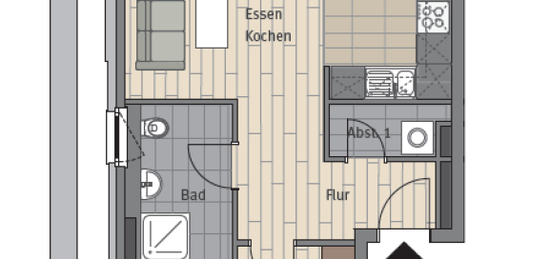 Penthouse 2-Zimmer-Wohnung mit gehobener Innenausstattung und Einbauküche in Oberursel (Taunus)