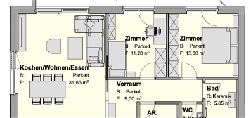 Villach - Völkendorf: TOP 1.04 *ERSTBEZUG Sept. 2024* 2-Zimmer Wohnung mit 11 m…
