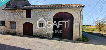 Hangar en pierre blanche du Quercy