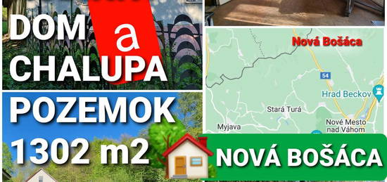 2x DOM a POZEMOK S POTÔČIKOM KOPANICE - NOVÁ BOŠÁCA - VOĽNÝ