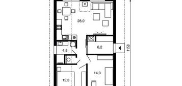 Massivbungalow 66 m² auf Baurechtsgrund in Unterwaltersdorf