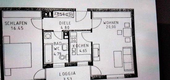 Schöne 2-Zimmer-Wohnung mit Terrasse und Einbauküche in Bobingen-Siedlung