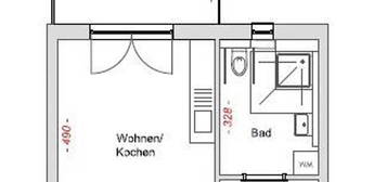 Wohnen im Neubau! Schöne 1-Raumwohnung mit Tageslichtbad