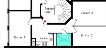 Helle 3-Zimmer-Wohnung mit Dachterrasse und Balkon