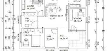 Obergeschoss Wohnung 4 Zimmer in 55469 Simmern