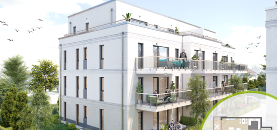 Neubau 2-Zimmer-Wohnung mit XL-Balkon I Aufzug I provisionsfrei