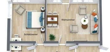 Atemberaubender Ausblick - Saniertes Apartment mit EBK & Balkon: 3-ZBK in Wiesbaden-Georgenborn