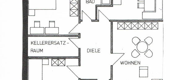 3 Zimmer mit Garten im Außenbereich von Ottmarsbocholt