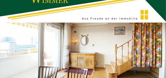 Teilmöblierte, sofort beziehbare 3-Zimmer Maisonette-Wohnung mit Loggia