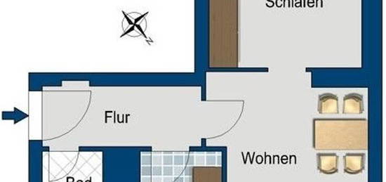 2-Zimmer Wohnung im EG