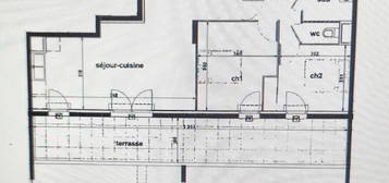 Résidence AMPLITUD' -  Appartement  T3 de  66.43 m2 avec terrasse et jardin de 60.1 m²,+ garage  fermé en sous-sol.