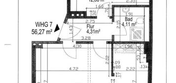 Langendorder Straße 12  -  2-Raum-Wohnung im 2.OG