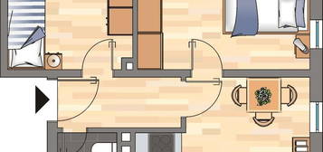 Demnächst frei! 3-Zimmer-Wohnung in Bergkamen Nordberg