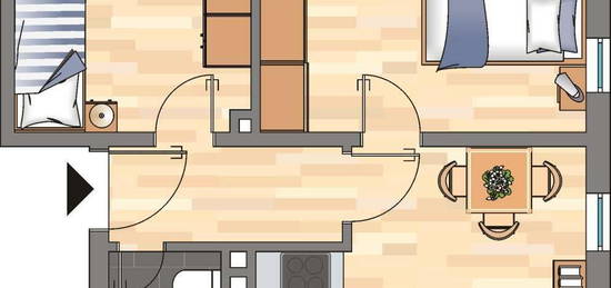 Demnächst frei! 3-Zimmer-Wohnung in Bergkamen Nordberg