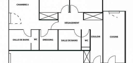 Appartement  à vendre, 5 pièces, 3 chambres, 103 m²