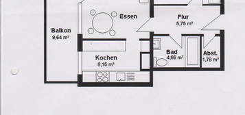 Ansprechende und gepflegte 2-Raum-Hochparterre-Wohnung mit Balkon und EBK in Friedrichshafen