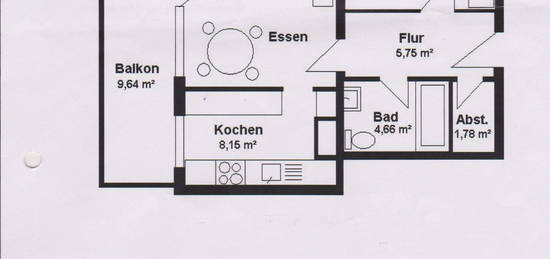 Ansprechende und gepflegte 2-Raum-Hochparterre-Wohnung mit Balkon und EBK in Friedrichshafen