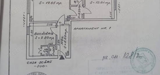 Vând apartament cu 2 camere, Medgidia ,zona Intim, MS uri , parter.