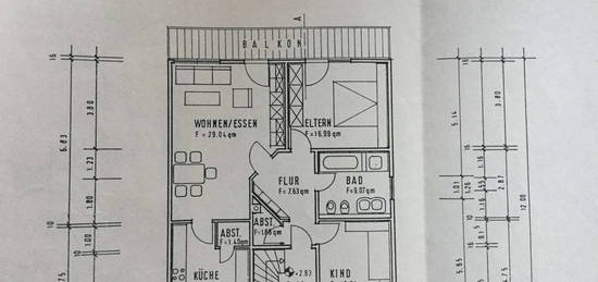 Gepflegte 1.OG Wohnung mit drei Zimmern und Balkon in Beindersheim