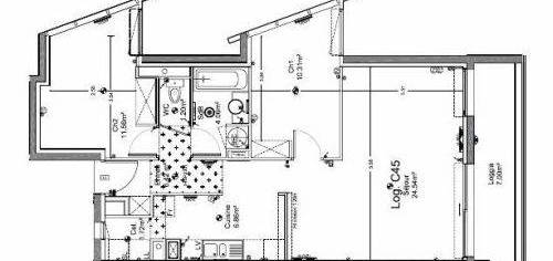 Appartement T3 de 67m2.Nantes-Est.Ecoquartier