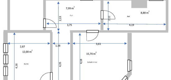 Scheeßel, 3 Zi-Wohnung