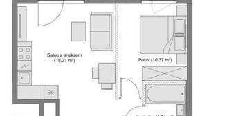 2 pokoje, 42,11 m2, Ryżowa, Taras