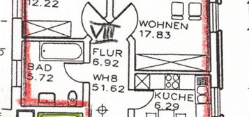 3 ZKB Dachgeschosswohnung