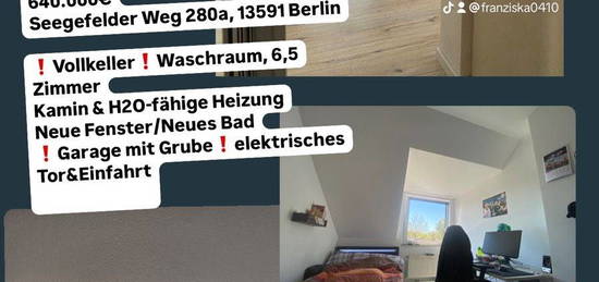 6,5 Zimmer Haus Garage mit Grube zu vermieten Spandau