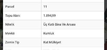 KOMPLE SATILIK 3 KATLI BNA VE ARSA