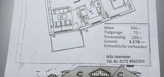 Geschmackvolle 2-Raum-Wohnung mit Einbauküche in Taufkirchen