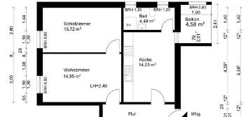 Stilvolle 2-Raum-Wohnung mit Einbauküche in Rosenheim mit Blick auf den Inn