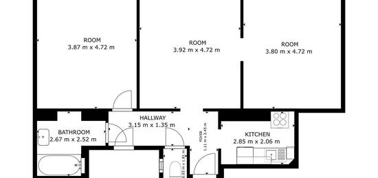 Pronájem bytu 3+1 67 m² (Jednopodlažní)