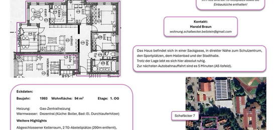 4½ Zimmer Wohnung mit überdachtem Süd-Balkon und 2 TG-Plätzen