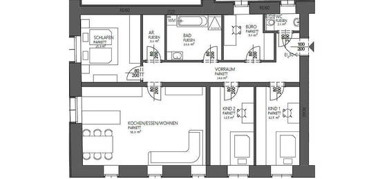 (reserviert) Neu errichtete Wohnung im Vierkanthof 116m²