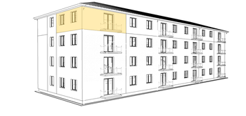 3 izbový byt  (71 m²) A403 na III. poschodí v NOVOSTAVBE, Ko