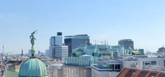 Atemberaubender Ausblick Nähe Stephansplatz - hochwertige Maisonettewohnung mit großen Terrassen