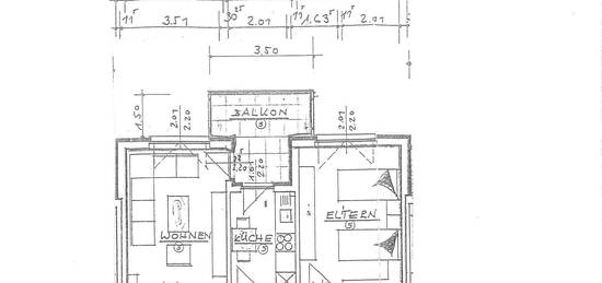 gepflegte 2 Zimmer Wohnung mit Balkon