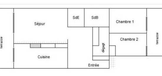 Appartement  à vendre, 3 pièces, 2 chambres, 89 m²