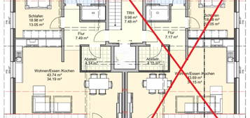 Erstbezug, 2-Zimmer-OG-Wohnung mit Balkon, KFW 40 Standard