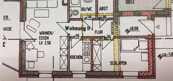 2  Zimmerwohnung mit Balkon zu vermieten.