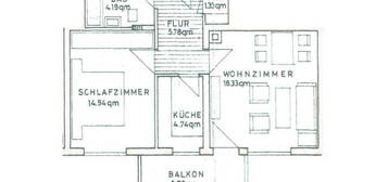 Rennovierte 2-Zimmer-Wohnung mit Balkon in München Bogenhausen