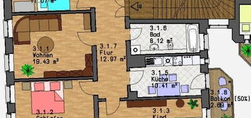 Helle 4-Zi-Wohnung in Gohlis mit Balkon und Aufzug