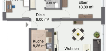 Freundliche Souterrain-Wohnung in Solingen Merscheid/ Ohligs